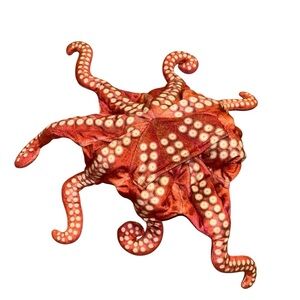 Folkmanis Red Octopus Hand Puppet plush deep sea creature ocean